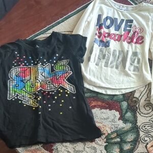 Girls' Graphic T-Shirts - Black and White